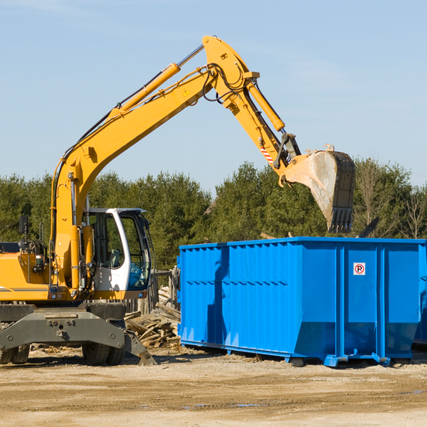 are there any restrictions on where a residential dumpster can be placed in Ericson